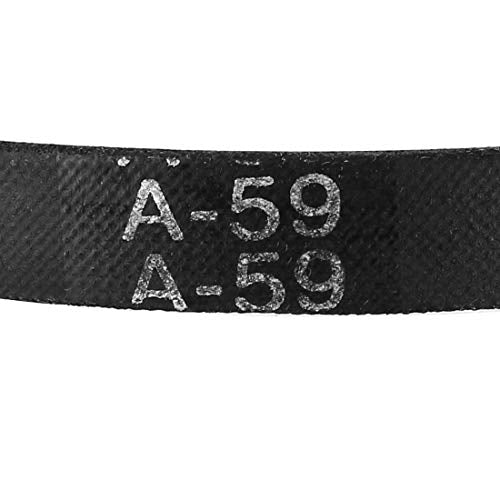 uxcell A59 Drive V-Belts 59" Inner Length 13mm Width 8mm Thick JIS Standard A-Section Rubber Drive Transmission Belt - size: 59"