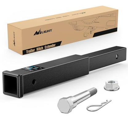 Nilight Trailer Hitch Extender 18" fits 2 Inch Receiver 3500 lbs GTW - color: 2" Hitch Extender 18"