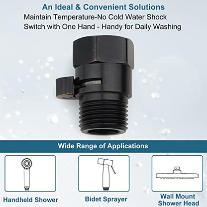Midanya G1/2" Water Flow Control Shower Shut Off Valve,Oil Rubbed Bronze - color: Bronze