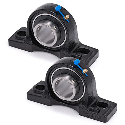 XIKE 2 Pcs UCP207 Bore 35mm Pillow Block Mounted Ball Bearings - size: UCP207 Bore 1-3/8"
