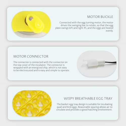 Egg Incubator, 56 Eggs Automatic Turning Tray for Chicken Duck Quail