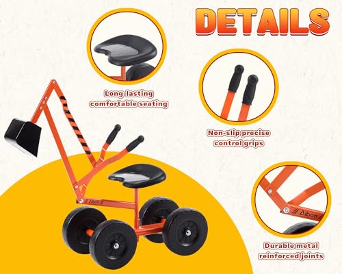 Albott Ride On Sand Digger Excavator Toys - color: Orange