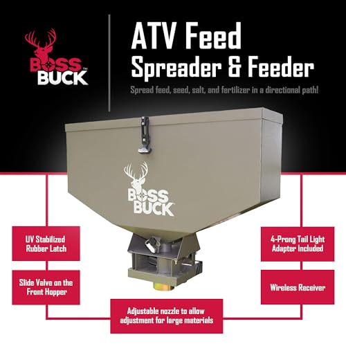 Boss Buck ATV Seeder Spreader with Wireless Control, 80 lb Capacity