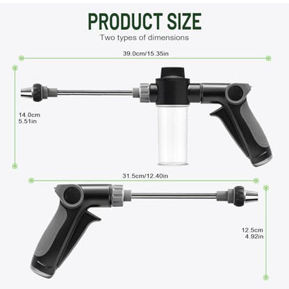 High Pressure Garden Hose Nozzle with Soap Dispenser,Hose End Sprayer