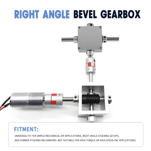 90 Degree Right Angle Bevel Gearbox 1:1 Forward Reverse Double Output Shaft - size: 8mm 2 Forward Reverse Output