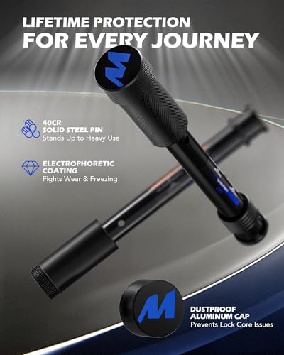 OMT Locking Hitch Pin Set with 5/8" Pin for 2 " Receiver, Keyed Alike - color: Black, size: 5/8 in x 5.5