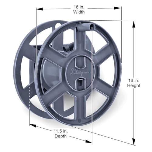 Liberty Garden Products Basics 510 Wall Mount Hose Reel, Gray Side Reel