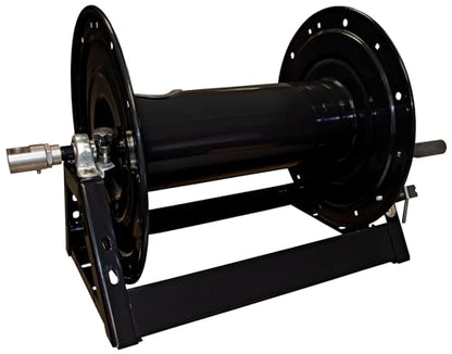 General Pump DHRA50450 3/8" x 450' Black Steel Hose Reel with Flat Sidewalls, A-frame, Pin Lock and Brake and Stainless Steel Swivel Inlet, 5000 Psi (450 Feet Capacity) - size: 450 Feet Capacity - Black Steel