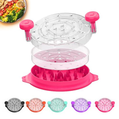 TQRR 10'' Pro Chicken Shredder Tool Twist Large, Meat Grinder for Kitchen - color: Pink