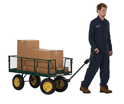 Vestil Cart With Fold-Down Sides - 48"Wx24"Dx26"H - size: 1000 lbs Load Capacity, 28-1/4" Height, 48" Length X 24" Width