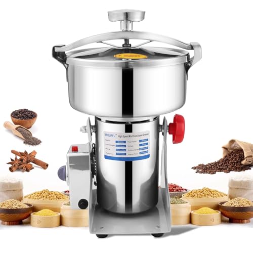 2000g Electric Grain Mill 36000r/min High-speed Grain Mill 3500W Superfine Powder Grinder Dry Grinder Machine 270° swingable Dry Material Grinding Machine 304 Stainless Steel herb grinder - size: 2000g