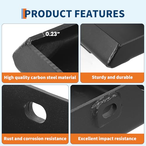 Mini Skid Steer Attachment Plate with 2" Receiver Compatible with Boxer Ramrod Toro Dingo Ditch Witch Finn Thomas,Black