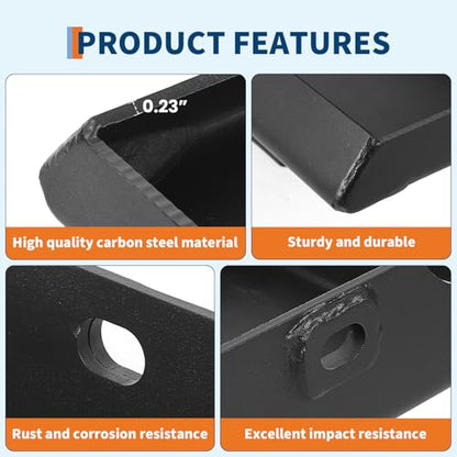 Mini Skid Steer Attachment Plate with 2" Receiver Compatible with Boxer Ramrod Toro Dingo Ditch Witch Finn Thomas,Black
