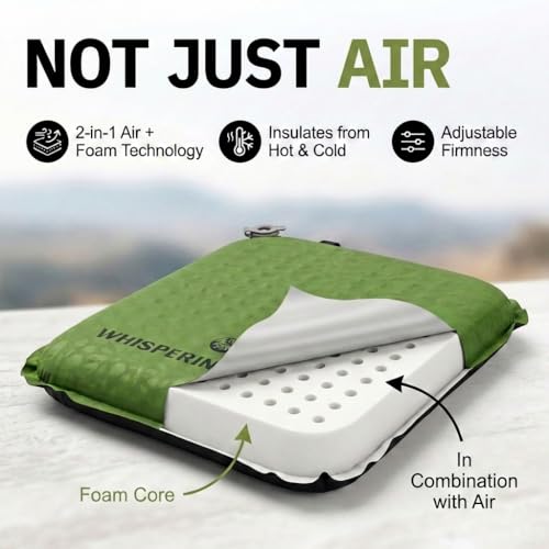 Whispering Winds Inflatable Seat Cushion - color: Military Green - 2pack, size: Large