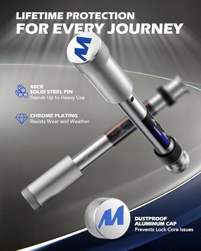 OMT Locking Hitch Pin Set with 5/8" Pin for 2 " Receiver, Keyed Alike - color: Silver, size: 2 in - 1 Pack