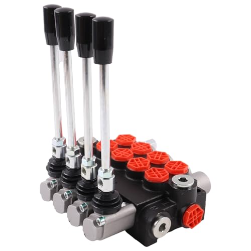 Solarhome 4 Spool 11GPM Hydraulic Directional Control Valve Double Acting Cylinder BSPP 17MPa Open
