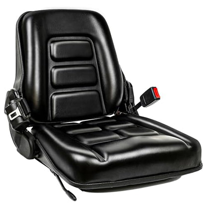 Universal Forklift Seat, Tractor Seat with Safety Belt, Adjustable Back and Operator Position Switch,for Tractor,Excavator Skid Loader Backhoe Dozer Telehandler