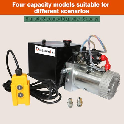 10 Quart Hydraulic Pump Double Acting, Electric Hydraulic Pump - size: 10 Quart-Double
