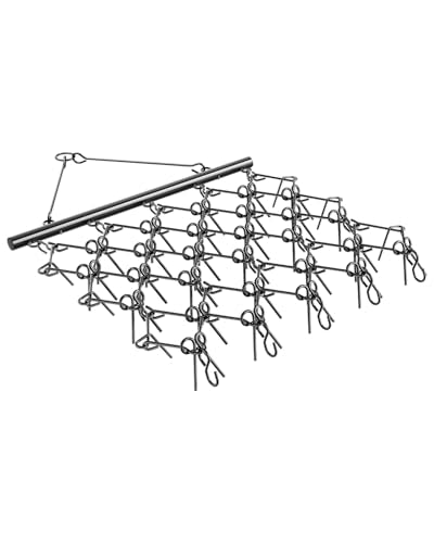 VEVOR Drag Harrow 5 ft x 4.5 ft Durable Chain Harrow with 60 Sharp Teeth - size: 5 x 4.5 ft