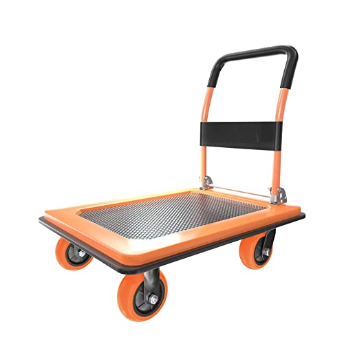 36"x24" Platform Truck Heavy Duty Cart, 1100Lbs Capacity - color: Orange
