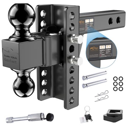 Adjustable Trailer Hitch -Drop Hitch Fit 2" Receiver - 6" Drop/Rise - size: 6 Inch Drop Hitch