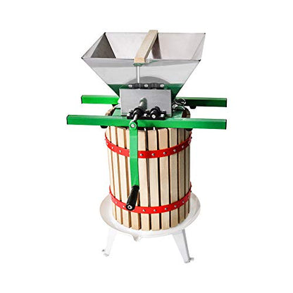 Fruit Wine Press and Crusher,100% Nature Apple&Grape&Berries Crusher Manual Juice Maker for Kitchen