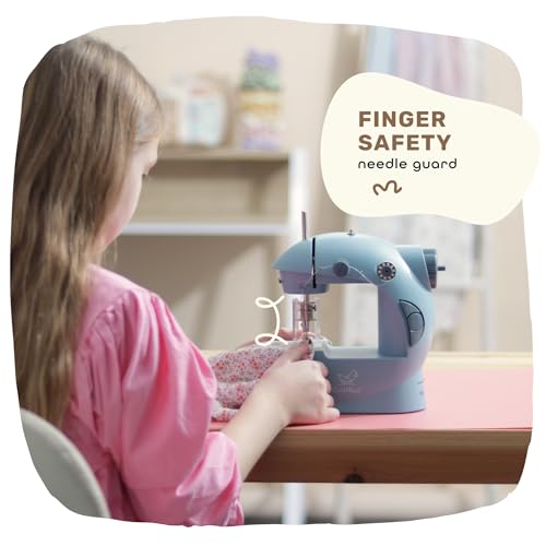CraftBud Mini Sewing Machine for Beginners, Adults and Kids Sewing Machine - color: Blue, size: Premium Set