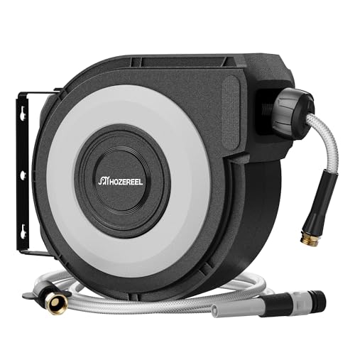 Wall Mount Retractable Garden Hose Reel 1/2" x 50 ft