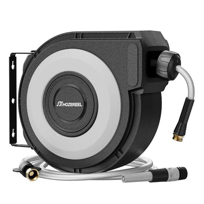 Wall Mount Retractable Garden Hose Reel 1/2" x 50 ft