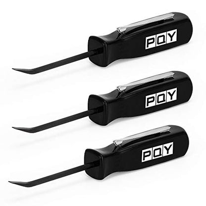 Mini Pocket Pry Bar with Pocket Clip 4.5" Length 3pcs (Black) - color: black