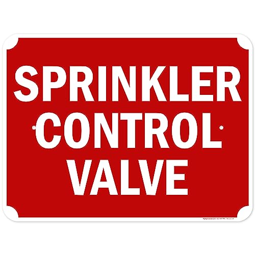 Sprinkler Control Valve Sign, 18x24 Inches, Rust Free .063 Aluminum, Fade - size: 18x24 - Aluminum