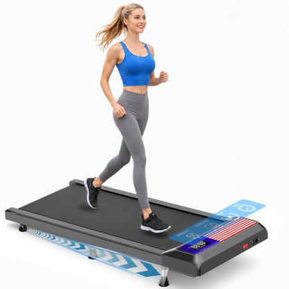 Gkyet Walking Treadmill Pad with Incline, 2.5 HP Under Desk Treadmill - color: Flag