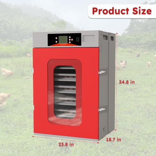 400-Egg Commercial Cabinet Incubator, Automatic Digital Poultry Hatcher with Temperature & Humidity Control, Large Capacity Egg Turning System for Chicken, Duck, Goose, Quail Eggs