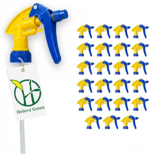 Heluva Green Spray Bottle Nozzle Replacement Tops, Blue/Yellow 24 Pack - color: Blue & Yellow, size: 24 Pack