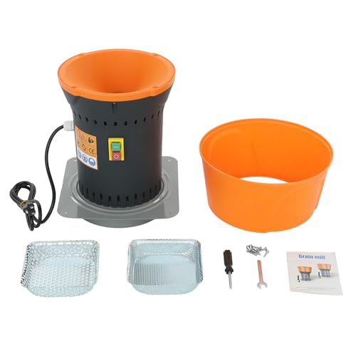 Grain Mill Corn Grinder 110V 1300W Electric Agricultural Feed Grain Mill Grinding Machine, 661lbs/H Farm Home Automatic Dry Wheat Cereals Flour Grinder with 3 Sieves, Detachable Hopper - size: 1300W, 3 Sieves, No Bucket