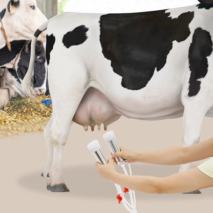 5L Portable Milking Machine for Goats and Cows, Electric Vacuum Pulsator with Adjustable Pressure, Stainless Steel Bucket with Auto Stop Check Valve Cow Milker Machine for Farm (5L) - size: 5L