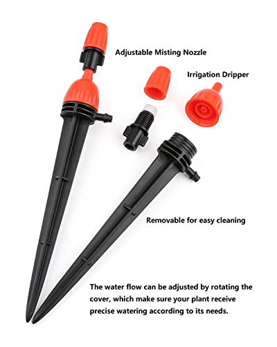 25pcs 1/4" Drip Irrigation Emitters for Garden Drip Irrigation System - size: 25pcs Misting+Spraying Drippers