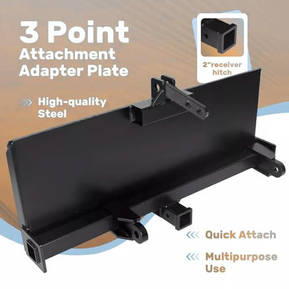 GarveeLife Skid Steer 3 Point Attachment Adapter Skid Steer Trailer Hitch Front Loader Case, Replacement for Front Loader Case