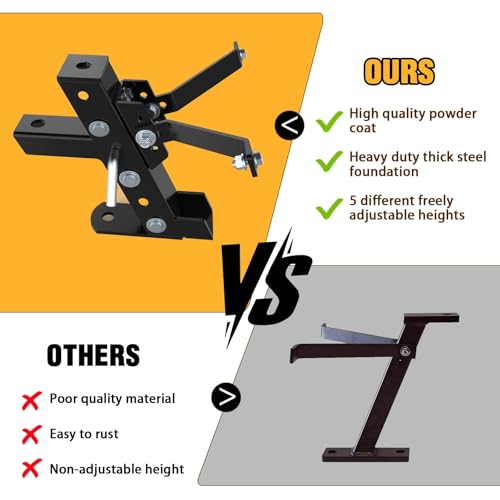 Eapele Adjustable Trailer Hitch for Lawn Mower and Garden Tractor, Compatible with John Deere Ariens Cub Cadet Poulan Pro Husky Husqvarna Craftsman Riding Mower