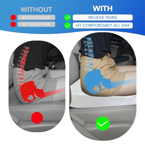 Lofty Aim Car Seat Cushion, Car Seat Pillow, Automotive Cushion - color: Gray