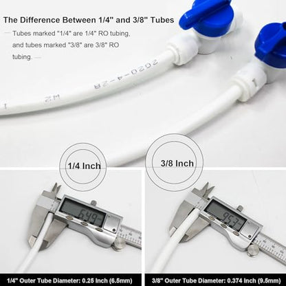 1/4" RO Tubing Kit 32FT, Water Line with Quick Connect Fittings