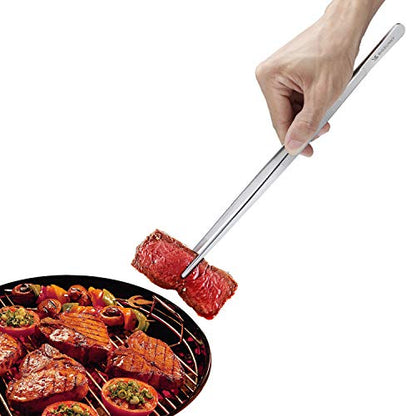 12 Inch Kitchen Tweezers Fine Tweezer Tongs, MSY BIGSUNNY Stainless Steel Food Tweezers Multi-function Precision Serrated Tips Cooking Tongs Kitchen Serving Tong - size: 12" Tweezers