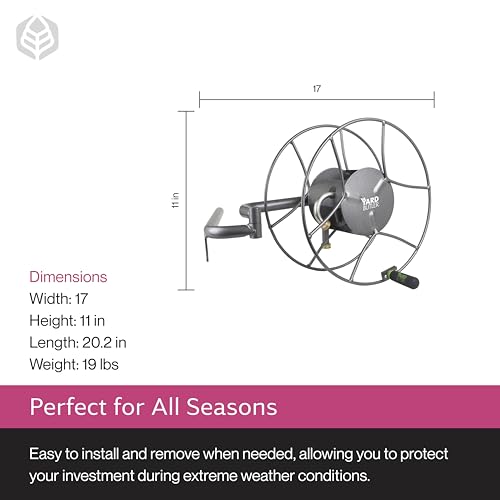 Yard Butler Hose Reel, 180 Degree Swivel, Wall Mount, 100-Foot Hose - size: Medium