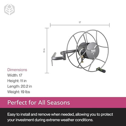 Yard Butler Hose Reel, 180 Degree Swivel, Wall Mount, 100-Foot Hose - size: Medium