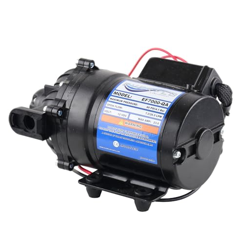 Everflo 12V On-Demand Diaphragm Sprayer Pump - 7.0GPM, 60 PSI, Quick Attach Ports - size: 7.0 GPM, style: Quick Attach Ports