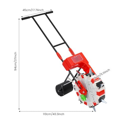 Hand-Push Seeder Portable Walk-Behind Maize Soybean Planter - size: 7 Nozzles