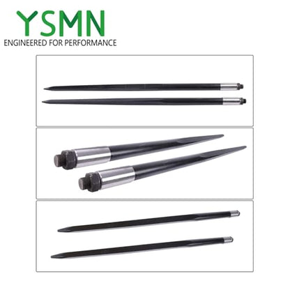 2 Pcs 49in Heavy Duty Hay Spear Bale Spear, 4500lbs Capacity