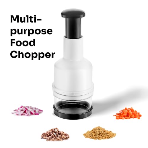 Vegetable Chopper, Manual Food Processor, Hand Push Garlic Onion Cutter, Suitable for Vegetables, Ginger, Fruits, Nuts, Herbs