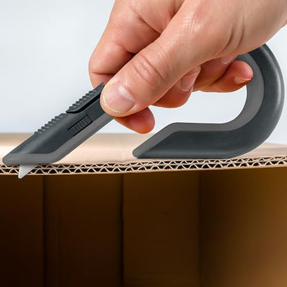 Slice Box Cutter, Heavy Duty Utility Knife, Safe Ceramic Blade Lasting 11x Longer than Metal, Stone, Combo Pack - color: Stone, size: Combo Pack