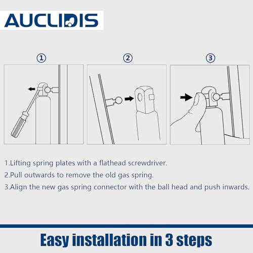 C16-23070 13 inch 28lb/125N Gas Strut Shock Spring Lift Support for Leer ATC Camper Shell Truck Topper Cap Canopy Door Windows Toolbox Snugtop Replacement Parts, C1623070, Set of 2 by AUCLIDIS - size: 13in/28lb